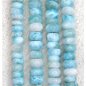 natural Larimar beads, rondelle, blue, AAA-grade, approx 5x8mm [GMLB3895]