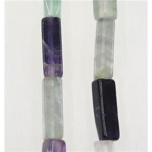 fluorite cuboid beads, approx 4x4x13mm [GMLB3914]