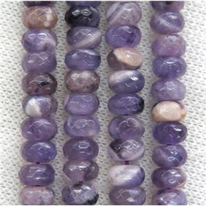 Amethyst beads, faceted rondelle, approx 6x10mm [GMLB3980-6X10MM]
