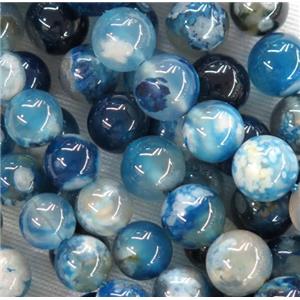 round Cherry Agate beads, blue, approx 6mm dia [GMLB3993-6MM]