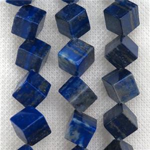 blue Lapis Lazuli cube beads, approx 9x9mm [GMLB4028]