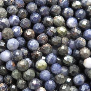 Natural Sapphire Beads Blue Faceted Round B-grade, approx 4mm dia [GMLB4046]