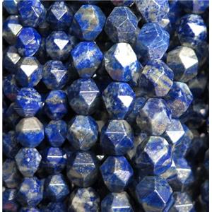 blue lapis lazuli ball beads, faceted round, approx 8mm dia [GMLB4055-8MM]