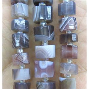 Botswana Agate beads, faceted heishi, approx 7-11mm dia [GMLB4058]