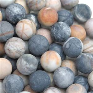 Picasso Jasper Beads Creek Matte Round, approx 4mm dia [GMLB4095-4MM]