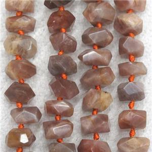 darkpink SunStone beads, freeform, approx 8x12mm [GMLB4103]