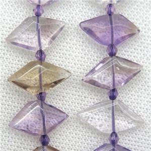 light purple Ametrine beads, faceted bullet, approx 13-22mm [GMLB4132]