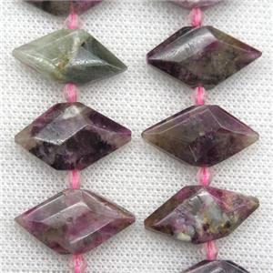 Tourmaline beads, faceted bullet, approx 13-22mm [GMLB4133]