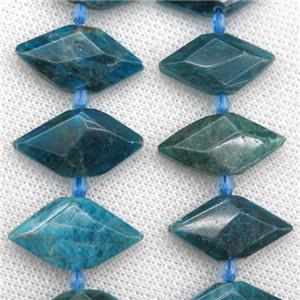 blue Apatite beads, faceted bullet, approx 13-22mm [GMLB4134]