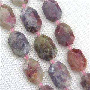 Tourmaline beads, faceted rectangle, approx 15-22mm [GMLB4150]