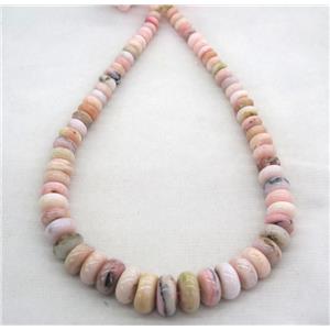 pink Opal Jasper collar beads, rondelle, approx 8-18mm [GMLB4174]