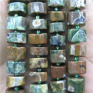 Rhyolite beads, faceted heishi, approx 7-11mm [GMLB4200]