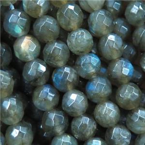 faceted round Labradorite beads, approx 4mm dia [GMLB4213-4MM]