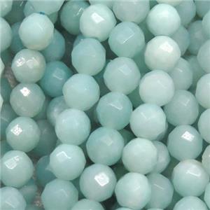 faceted round Amazonite beads ball, blue, approx 6mm dia [GMLB4237-6MM]