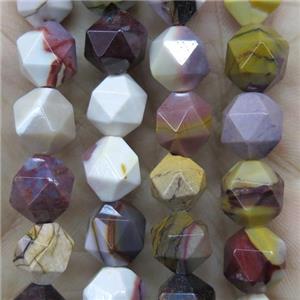 faceted round Mookaite beads ball, approx 10mm dia [GMLB4280-10MM]