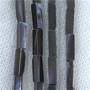 black pearl Shell tube beads, approx 4x13mm [GMLB4337]