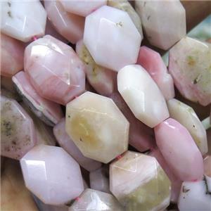 pink Opal Jasper beads, faceted freeform, approx 13-18mm [GMLB4343]