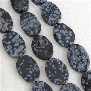 snowflake Jasper oval beads, rough, approx 15-20mm [GMLB4354]