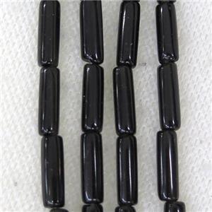 black Japser tube beads, approx 4x13mm [GMLB4373]