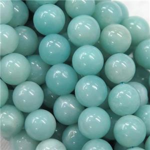 round blue Amazonite beads, approx 8mm dia [GMLB4399-8MM]