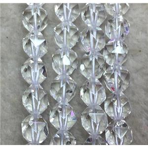 clear quartz ball beads, faceted round, approx 8mm dia [GMLB4410-8MM]