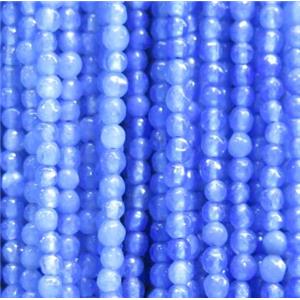 tiny jade bead, faceted round, dye blue, approx 2mm dia [GMOT1013]