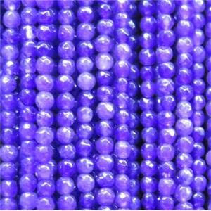 tiny jade bead, faceted round, dye purple, approx 2mm dia [GMOT1017]