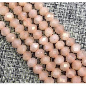 orange MoonStone beads, faceted rondelle, approx 3x5mm [GMOT1026]