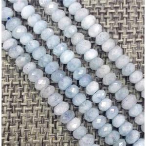 Aquamarine beads, faceted rondelle, blue, approx 3x5mm [GMOT1028]