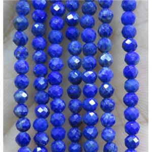 tiny Lapis Lazuli Beads, faceted round, blue, approx 3mm dia [GMOT1049-3MM]