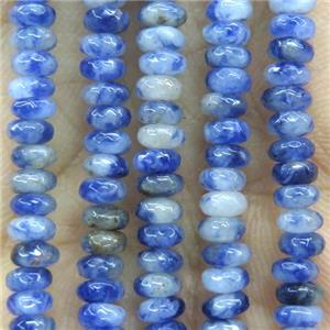 tiny blue sodalite beads, faceted rondelle, approx 2x4mm [GMOT1080]