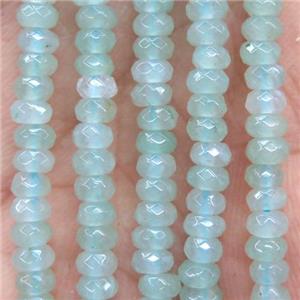 tiny green aventurine beads, faceted rondelle, approx 2x4mm [GMOT1090]