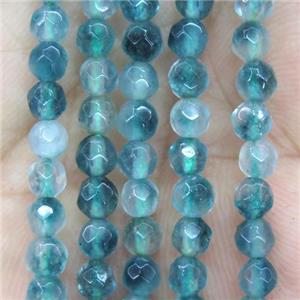 tiny green jade beads, faceted round, approx 4mm dia [GMOT1100]