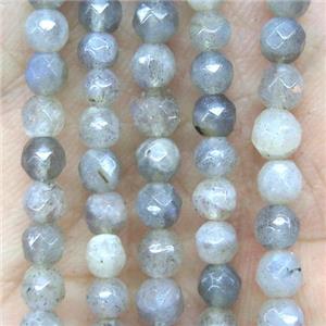 tiny Labradorite beads, faceted round, approx 4mm dia [GMOT1136]