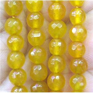 golden agate beads, faceted round, approx 6mm dia [GMOT908]