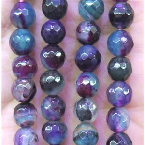 agate bead, faceted round, approx 6mm dia [GMOT920]