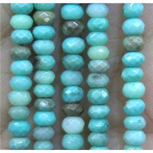tiny green grass agate beads, faceted rondelle, approx 4mm dia [GMOT970]