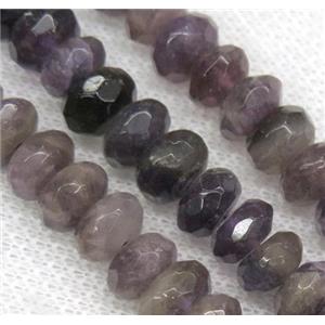 amethyst bead, faceted rondelle, approx 5x8mm [GMOT974]