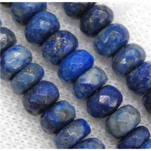 Lapis Lazuli bead, faceted rondelle, approx 5x8mm [GMOT978]