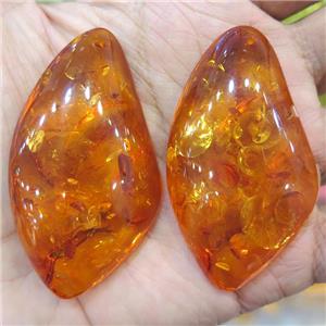 Amber pendant, freeform, orange, NR, approx 35-58mm [GMPDA10133]