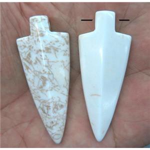 white turquoise arrowhead pendant, approx 22x55mm [GMPDA2919]
