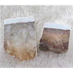 citrine pendant with druzy, freeform, approx 15-35mm [GMPDA3074]