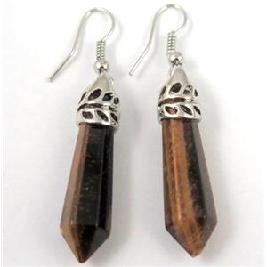 tiger eye stone stick earring, approx 10-35mm [GMPDA3133]