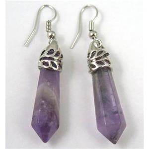 amethyst stick earring, approx 10-35mm [GMPDA3134]