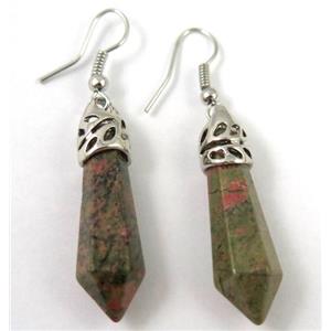 unakite stick earring, approx 10-35mm [GMPDA3135]
