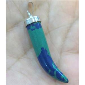 Azurite horn pendant, approx 7-35mm [GMPDA3295]