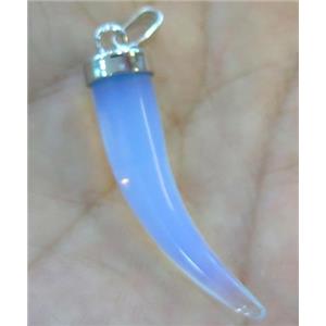 white opalite horn pendant, approx 7-35mm [GMPDA3297]
