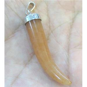red aventurine horn pendant, approx 7-35mm [GMPDA3302]