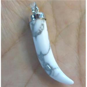 white turquoise horn pendant, approx 7-35mm [GMPDA3305]
