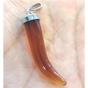 red agate pendant, horn, approx 7-35mm [GMPDA3306]